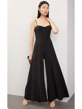 Ieena for Mac Duggal Bustier Top Black Jumpsuit Size 4